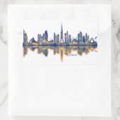 Dubai Skyline Rectangular Sticker | Zazzle