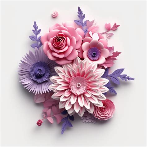 3d Paper Flower,Flowers Art,Flower Arrangement PNG Clipart - Royalty ...