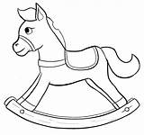 Printable Rocking Horse Coloring Page  Free Pages sketch template