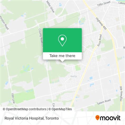 How to get to Royal Victoria Hospital in Barrie by bus or train?