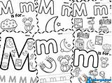 Fun And Educational Preschool Letter M Coloring Page sketch template
