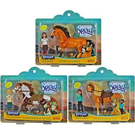 breyer spirit riding free playsets gift bundle - set of 3 includes ...