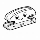 Premium Photo  Stapler Doodle Hand Drawncute coloring Book Kawaii line Art sketch template
