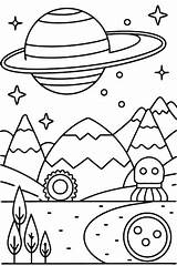 Premium Vector  Printable Outer Space Coloring Sheets For Kids sketch template