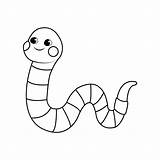 Worm Coloring Pages Earthworm Color Worms Bookworm Printable Kids Print  sketch template