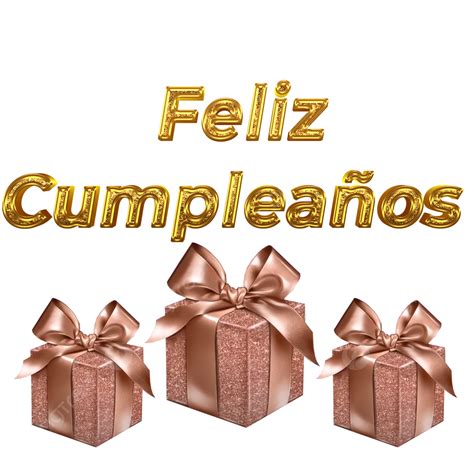 Happy Birthday In Spanish With Gift Box, Birhtday Day, Gift Box, Spanish PNG Transparent Clipart ...