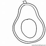 Avocado Coloring Page Coloring Pages sketch template