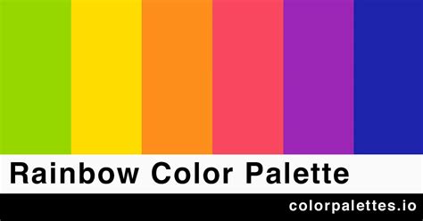 Rainbow Aesthetic Color Palette