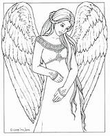 Simple Guardian Angel Coloring Pages sketch template