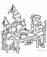 Kids Birthday Party Page To Print And color sketch template
