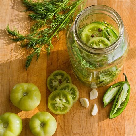 Spicy Green Tomato Pickles Recipe | EatingWell