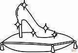 Cinderella Glass Slipper Coloring Pages sketch template