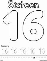 Number 16 Coloring Page  Pages For Kids sketch template