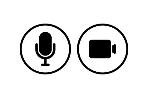 Speaker, Mic and Video Camera related icons. Basic icons for Video Conference, Webinar and Video ...