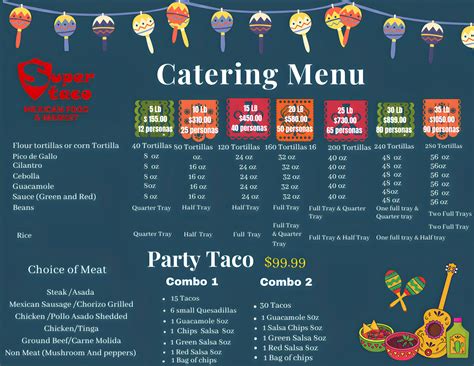 Catering & Party Menu – Super Taco