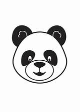 Panda Bear Face Coloring Pages sketch template