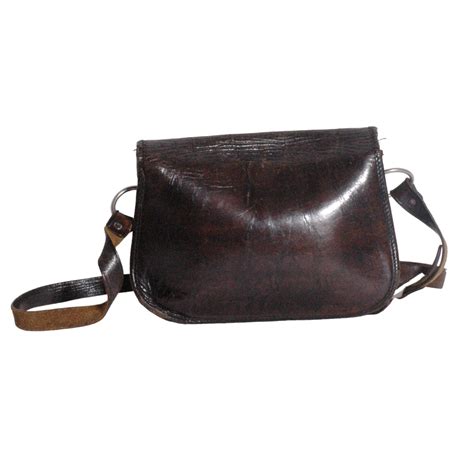 Vintage 1970's Leather Saddle Bag - Brick Vintage