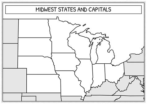 Blank Midwest States And Capitals Map Us Map Printable Blank | Sexiz Pix