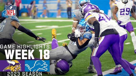 Minnesota Vikings vs. Detroit Lions | 2023 Week 18 Game Highlights ...