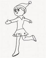 Printable Girl Elf On The Shelf Coloring Pages  Home sketch template