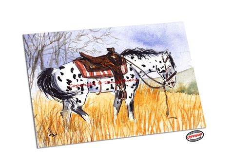 Appaloosa Horse Art Print Appaloosa Art Trail Horse Western | Etsy