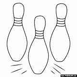 Bowling Pins Coloring Page sketch template