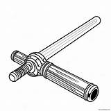 Lightsaber Coloring Page 24062 19004 sketch template