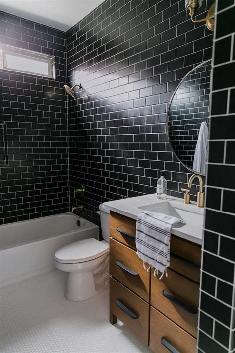 Black Tile Bathroom Styling with The Home Depot - Becki Owens