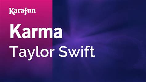 Karma - Taylor Swift | Karaoke Version | KaraFun - YouTube