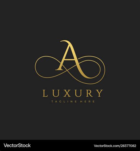 A luxury letter logo design Royalty Free Vector Image