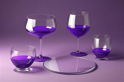 Premium Photo | Empty glass on dining table set