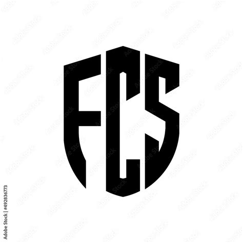 FCS letter logo design. FCS modern letter logo with black background ...