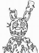Fnaf Spring Bonnie Coloring Pages sketch template