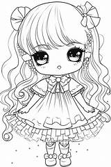 Easy Cute Doll Coloring Pages For Girls  Free Printable sketch template