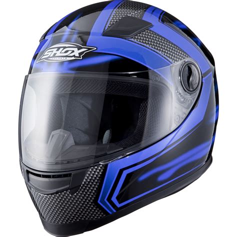 Shox Sniper Skar Blue Motorcycle Helmet Full Face Scooter Motorbike Crash Bike | eBay