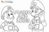 Mario And Luigi Coloring Pages sketch template