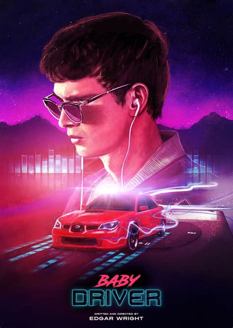 illustrated poster for Edgar Wright’s new film ‘Baby Driver’ | Baby ...