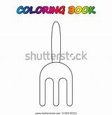 Pitchfork Coloring Book Coloring Page Educate Stock Vector Royalty  sketch template
