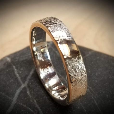 Gold inlay jewelry | corrugated ring | handcrafted | NineAmulets - Nine ...