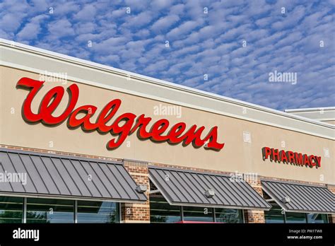 Walgreens Pharmacy front exterior sign and corporate logo in Montgomery ...