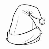 Santa Claus Hat Coloring Page sketch template
