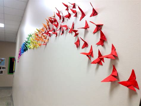 Украсить бабочками стену: Бабочки на стену - 75 фото вариантов стильного оформления в интерьере