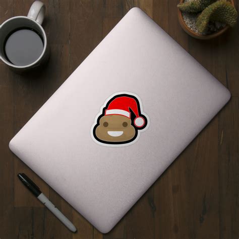 Poop Emoji Santa - Christmas - Sticker | TeePublic