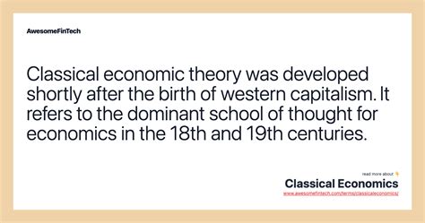 Classical Economics | AwesomeFinTech Blog