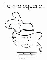 Square Shape Coloring Pages Printable sketch template