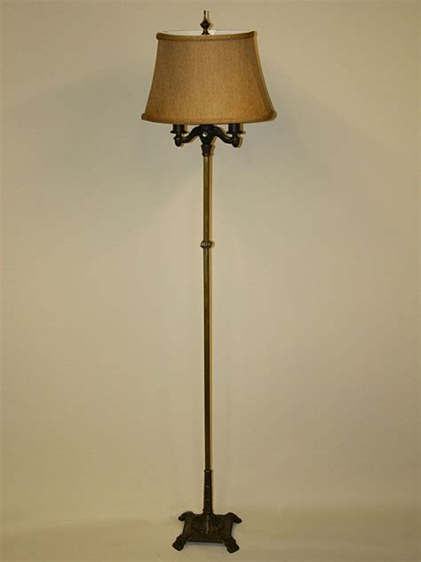 Vintage Art Deco Floor Lamp with Stream Lined Details, c. 1930 | Traditional lamp shades ...