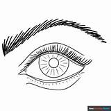 Eyes Coloring Page For Kids sketch template