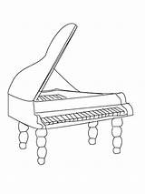 Grand piano coloring Pages sketch template