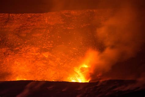 Free Images : landscape, nature, rock, mountain, steam, wave, smoke, volcano, crater, hawaii ...