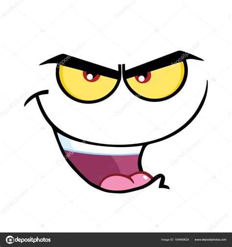 Evil Cartoon Face Stock Vector Image by ©HitToon #169469624